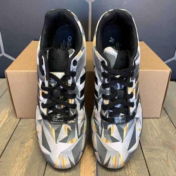 Adidas ZX Flux Geometric Grey Gold Size 8 - Picture 3 of 6